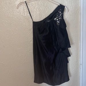 Black one shoulder dress